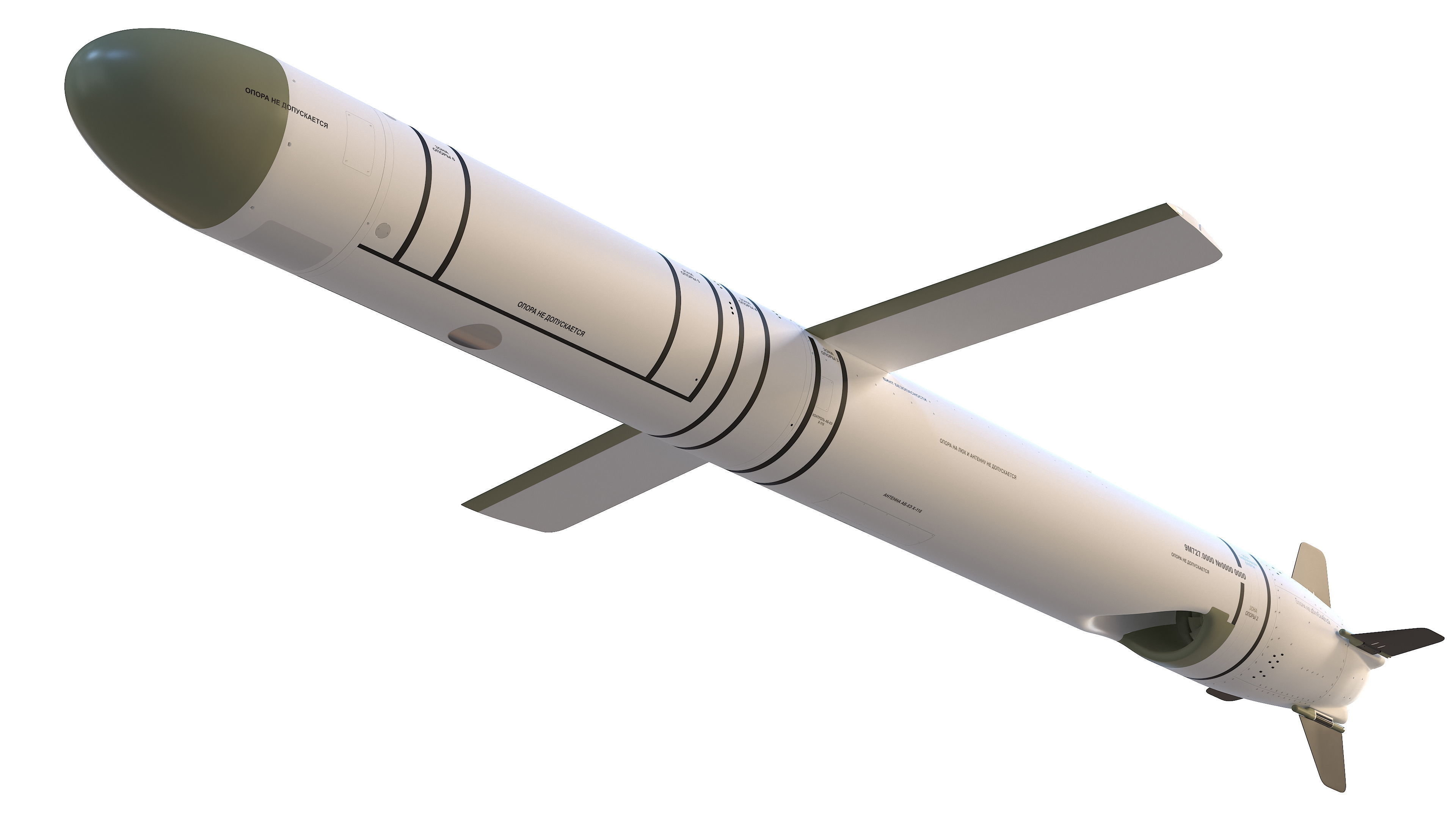 9M727 version of R-500 missile for Iskander-K system 3D model_7