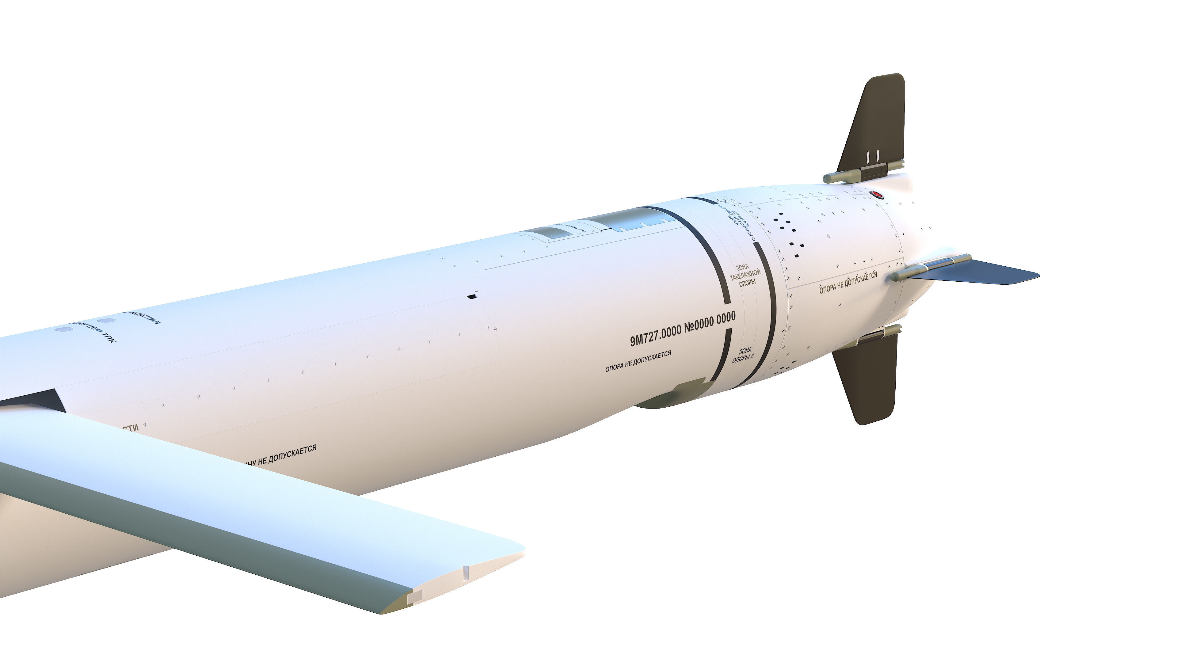 9M727 version of R-500 missile for Iskander-K system 3D model_10