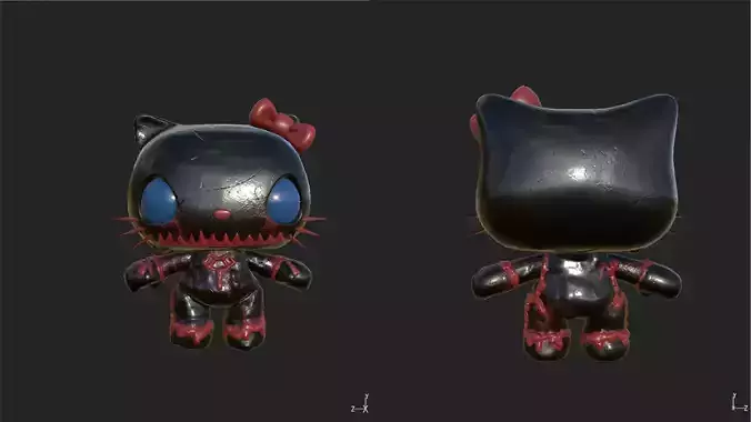 Hello Kitty Dark Version 3D model