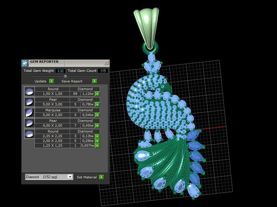 PENDANTS BIRD 3D print model_3