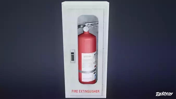 HIGH SCHOOL GYM - Fire Extinguisher 01 - LOW POLY