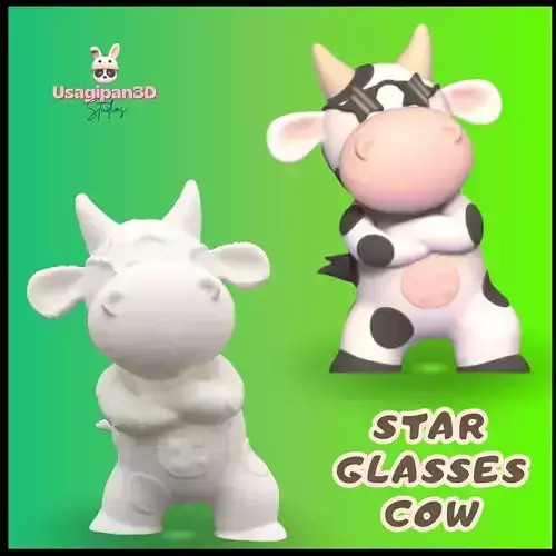 Star Glasses Cow