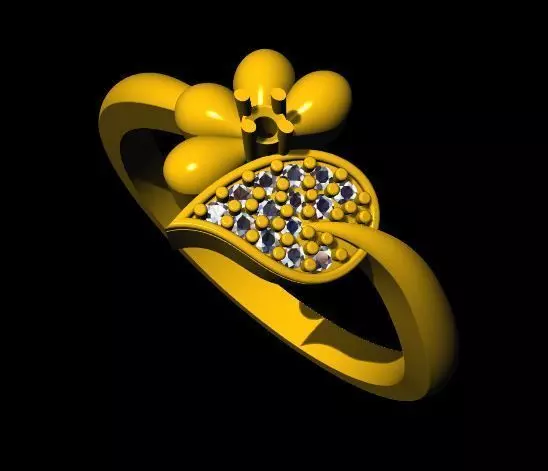 flower ring 3dm file 3D print model