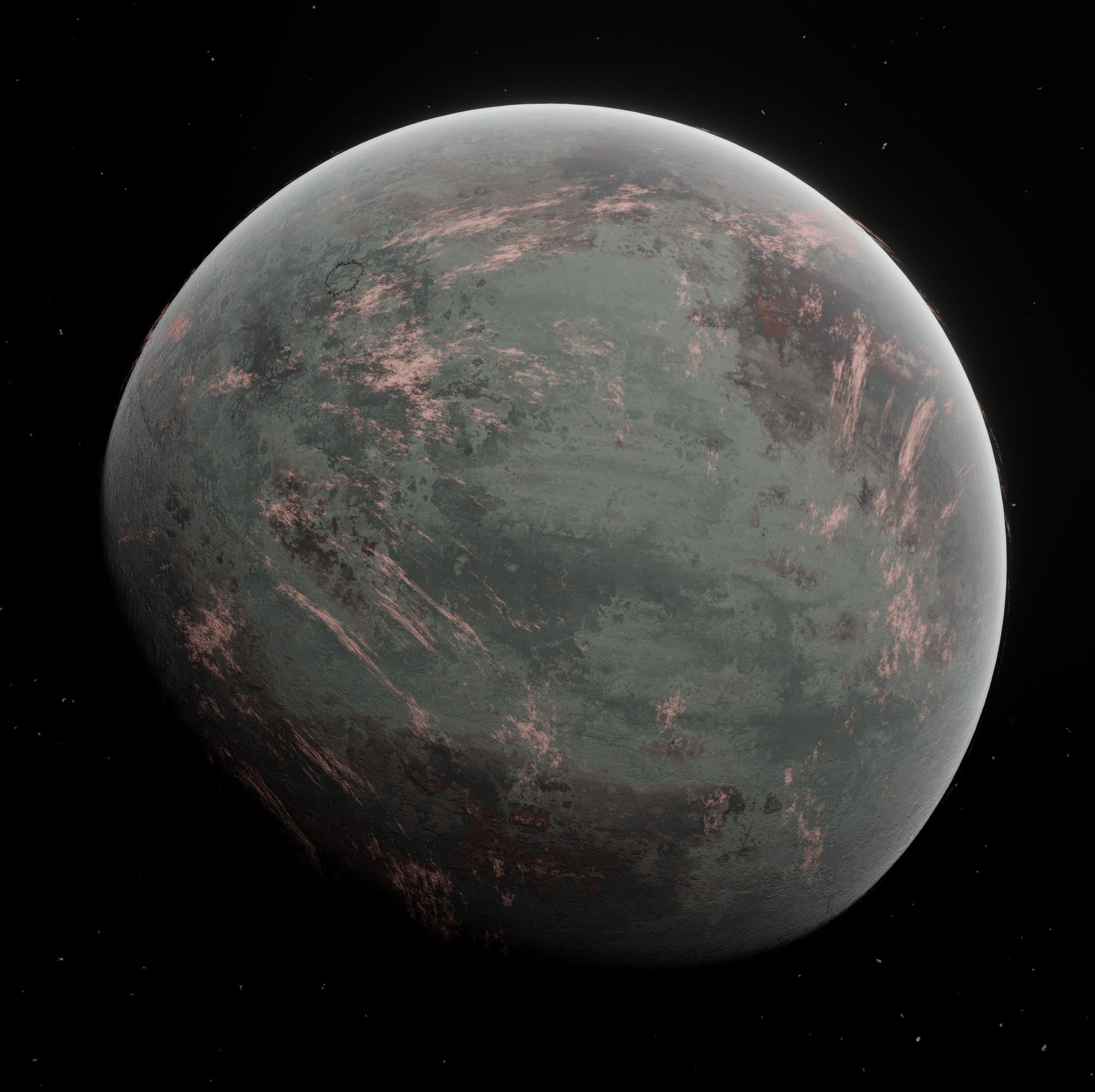 Planet Space Ready to game  Low-poly 3D model_3