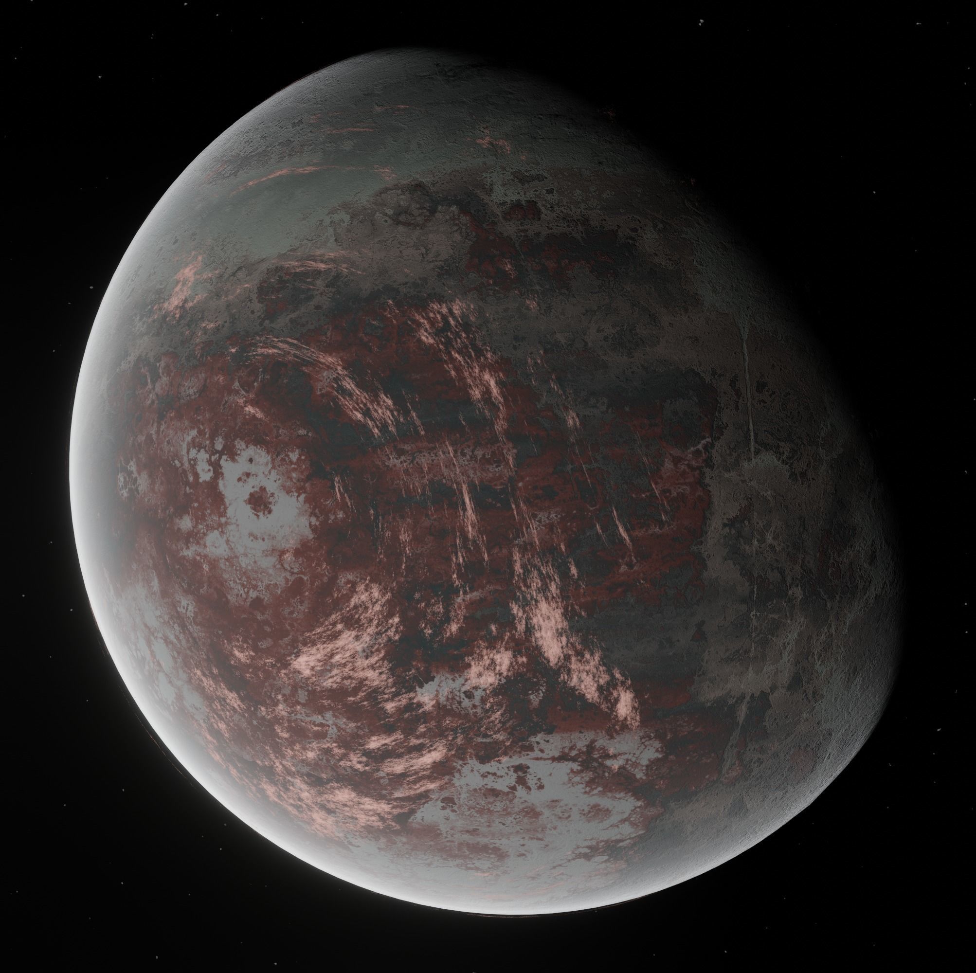 Planet Space Ready to game  Low-poly 3D model_2