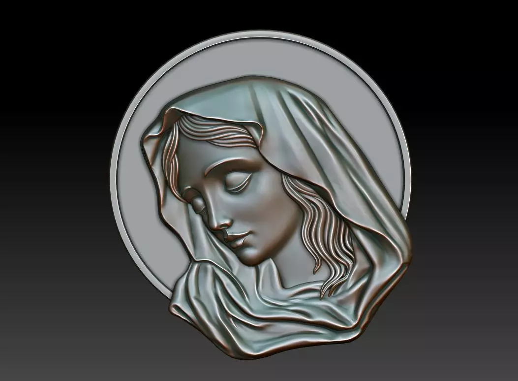Virgin Mary 17 3D print model