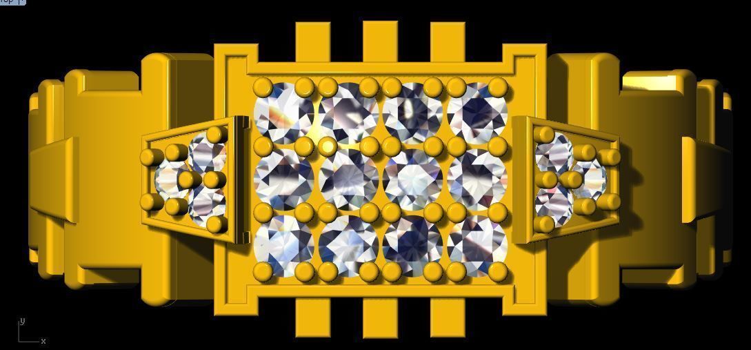 men ring 3dm file 3D print model_4