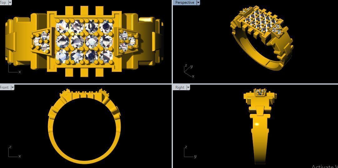 men ring 3dm file 3D print model_1