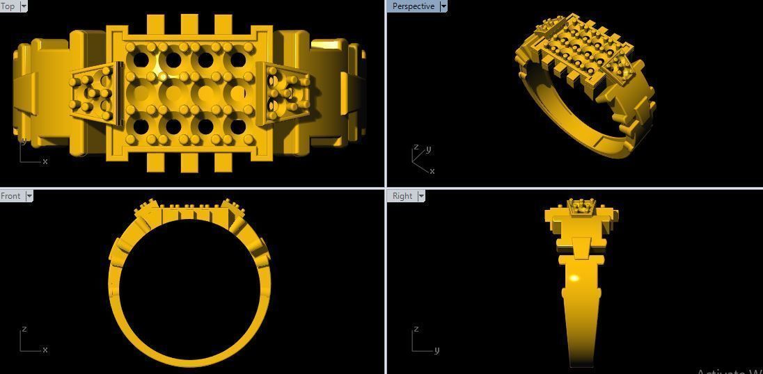 men ring 3dm file 3D print model_2