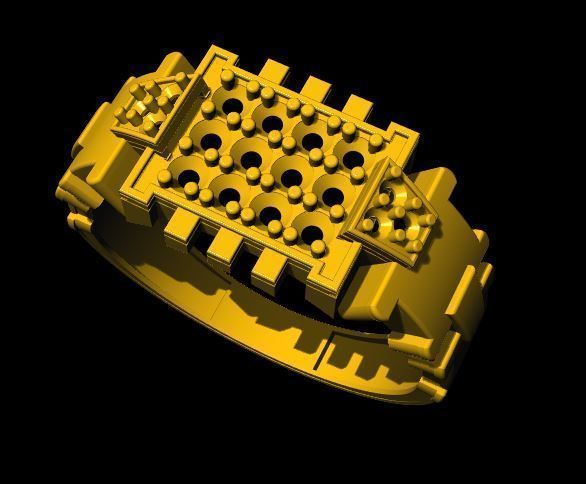 men ring 3dm file 3D print model_5