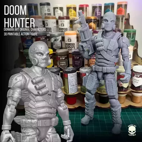 Doom Hunter Donman art Original 3D printable full action figure