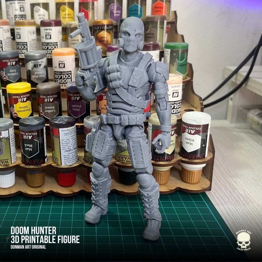 Doom Hunter Donman art Original 3D printable full action figure 3D print model_2