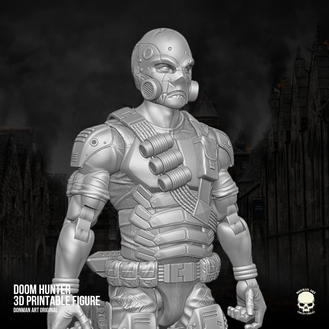 Doom Hunter Donman art Original 3D printable full action figure 3D print model_5