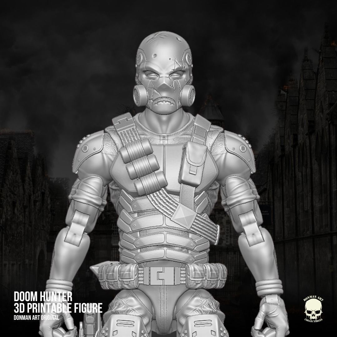 Doom Hunter Donman art Original 3D printable full action figure 3D print model_23