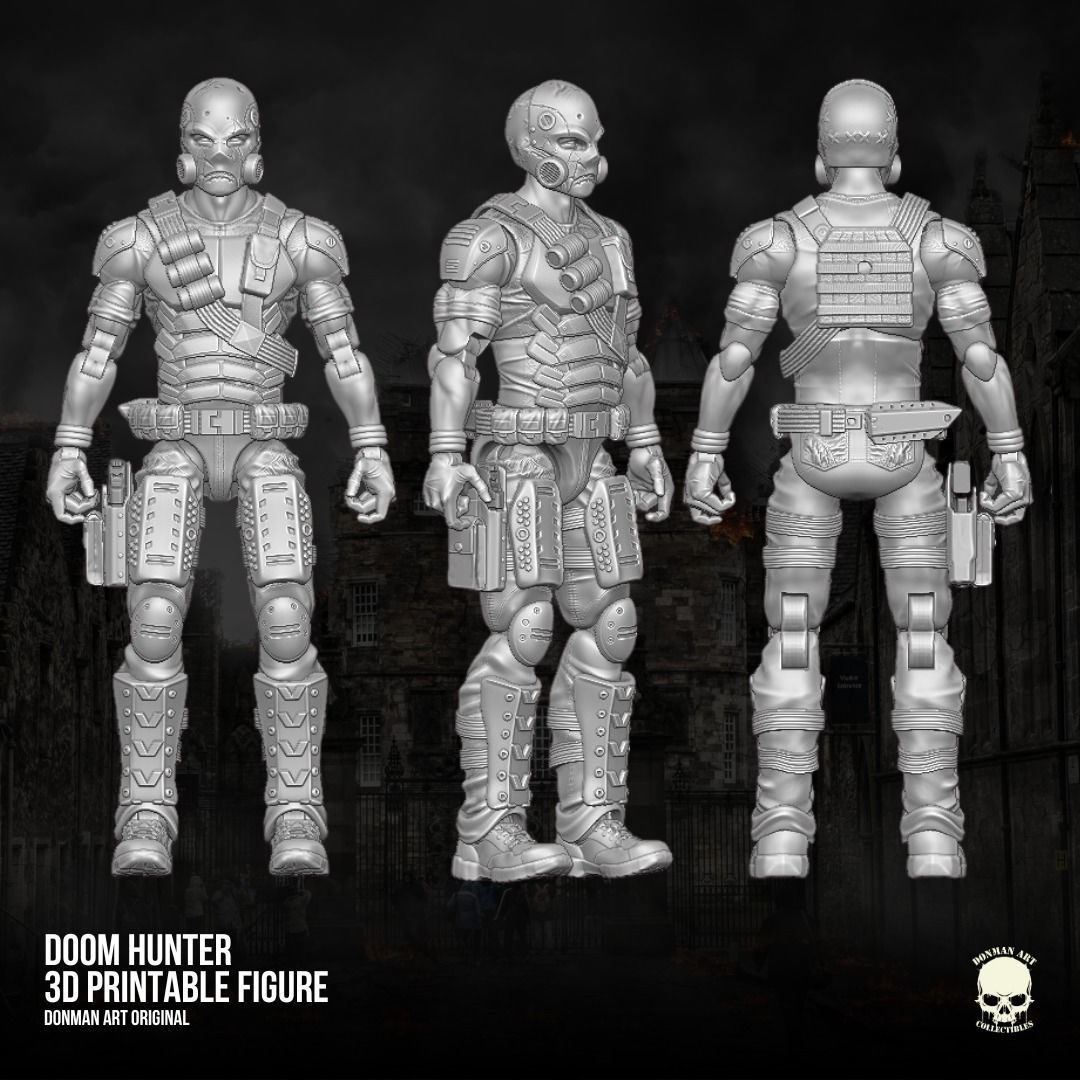 Doom Hunter Donman art Original 3D printable full action figure 3D print model_3