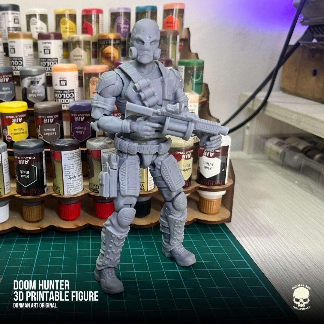 Doom Hunter Donman art Original 3D printable full action figure 3D print model_12