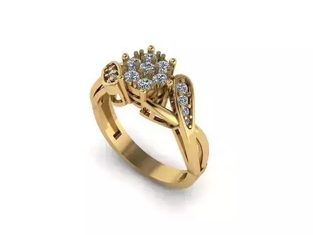  Engagement Wedding Ring Bridal Ring 3D print model