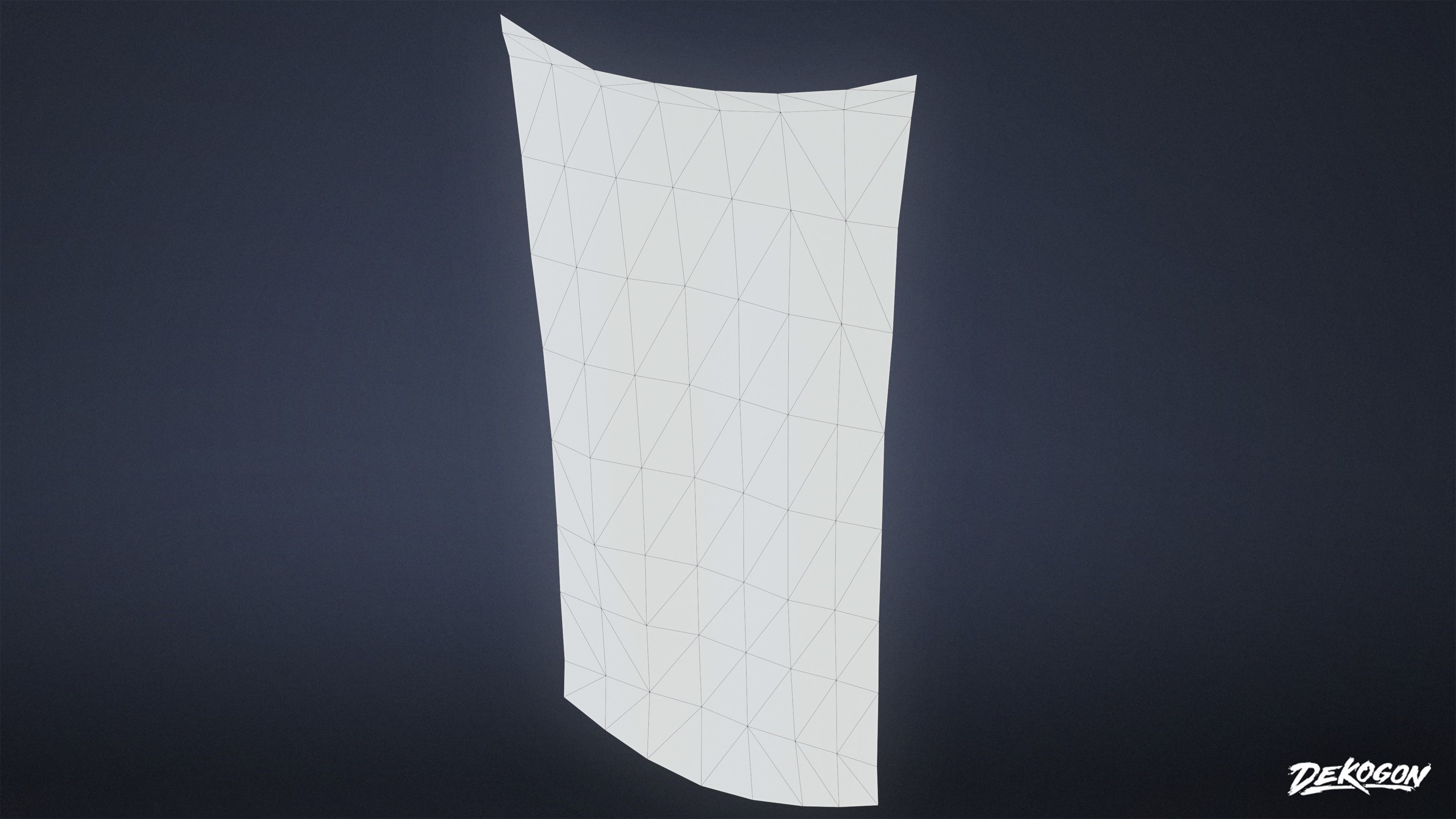 HIGH SCHOOL GYM - Large Flag 01 - LOW POLY Low-poly 3D model_6