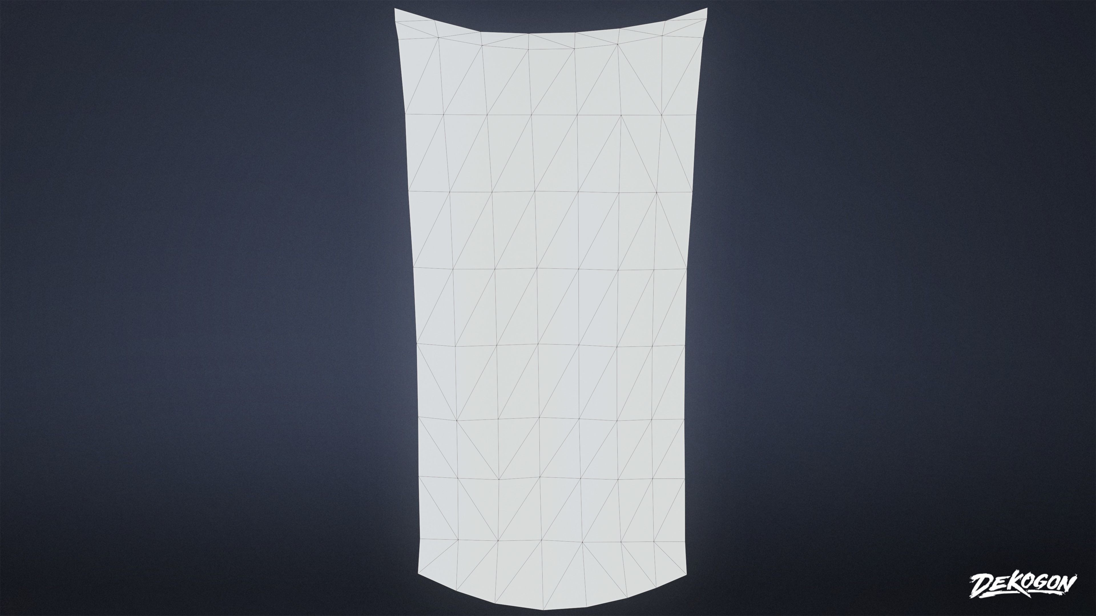 HIGH SCHOOL GYM - Large Flag 01 - LOW POLY Low-poly 3D model_7