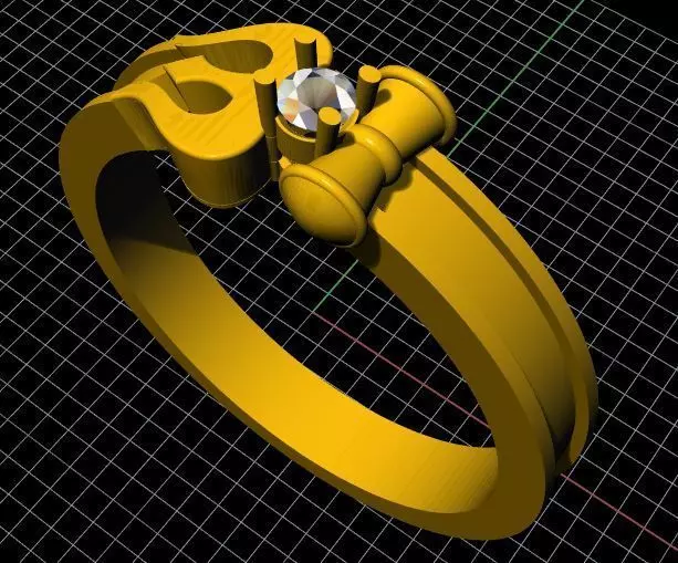 trishul ring 3dm file 3D print model_0