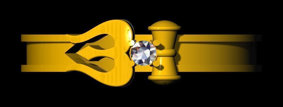 trishul ring 3dm file 3D print model_5