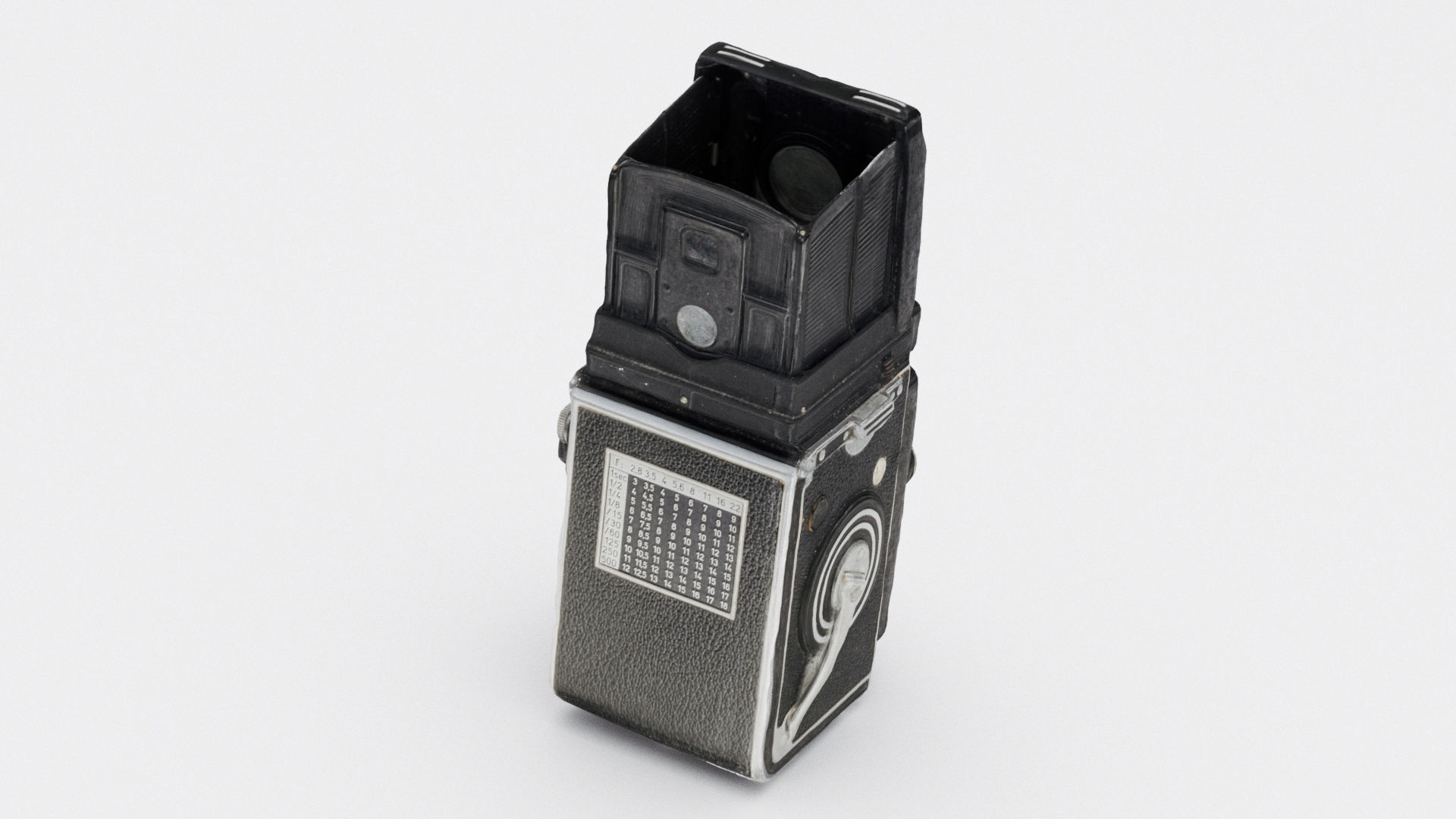 Rolleiflex TLR  medium format Film Camera 3D model_2