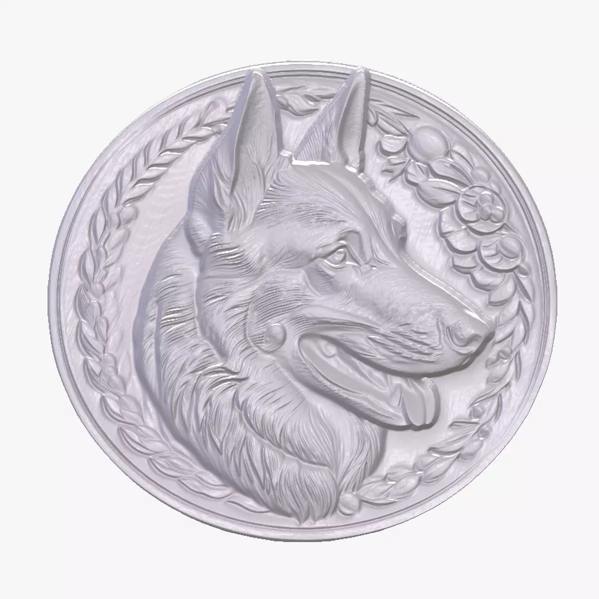 Belguian Malinois 1 basrelief for 3D printing 3D print model
