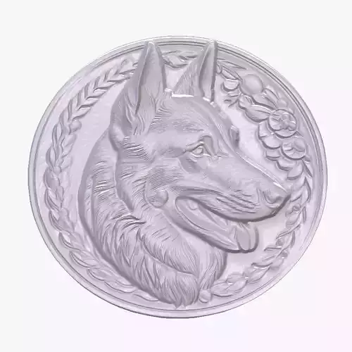 Belguian Malinois 1 basrelief for 3D printing