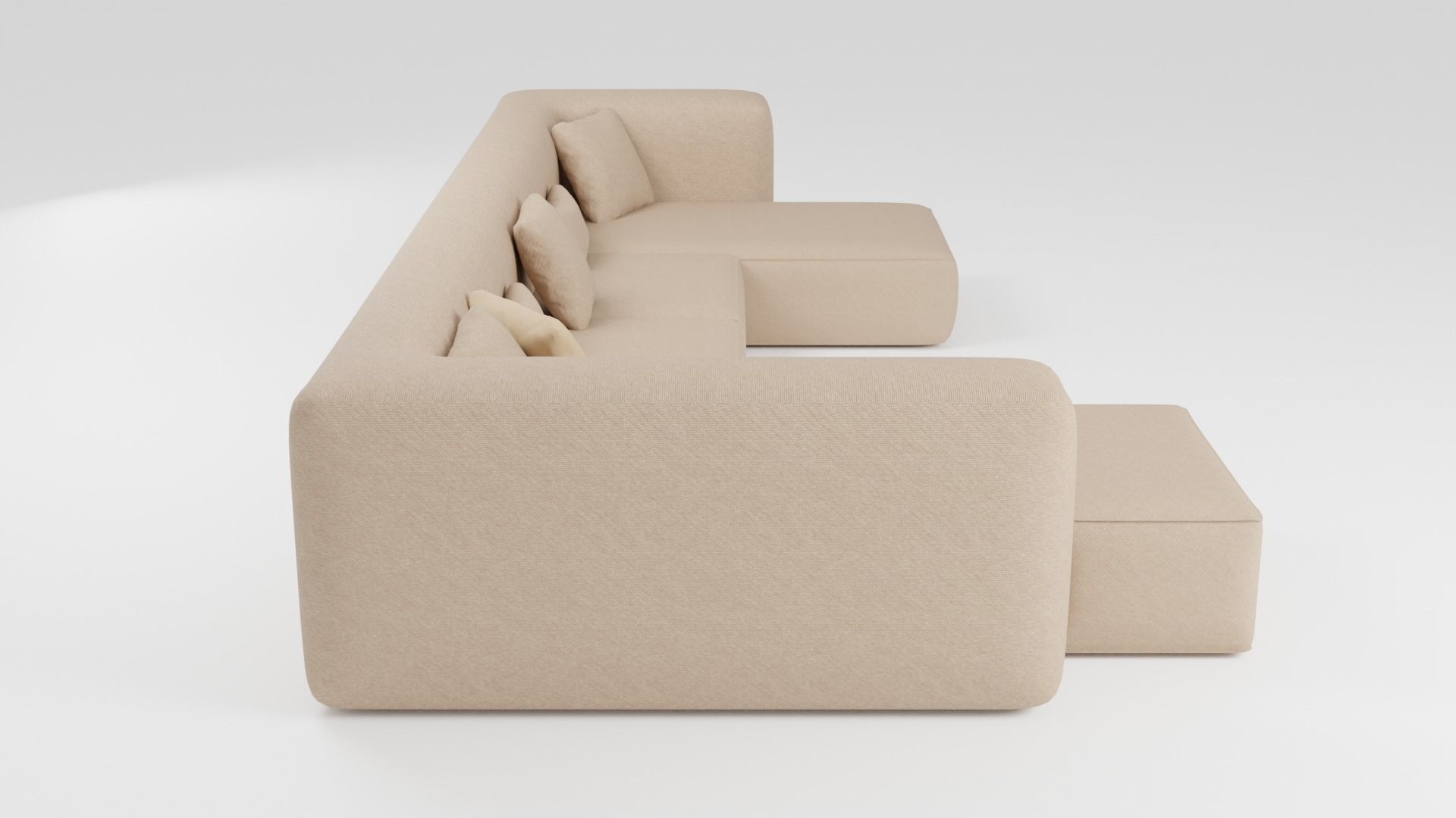 Large comfortable sofa that is ideal for a spacious living room 3D model_2