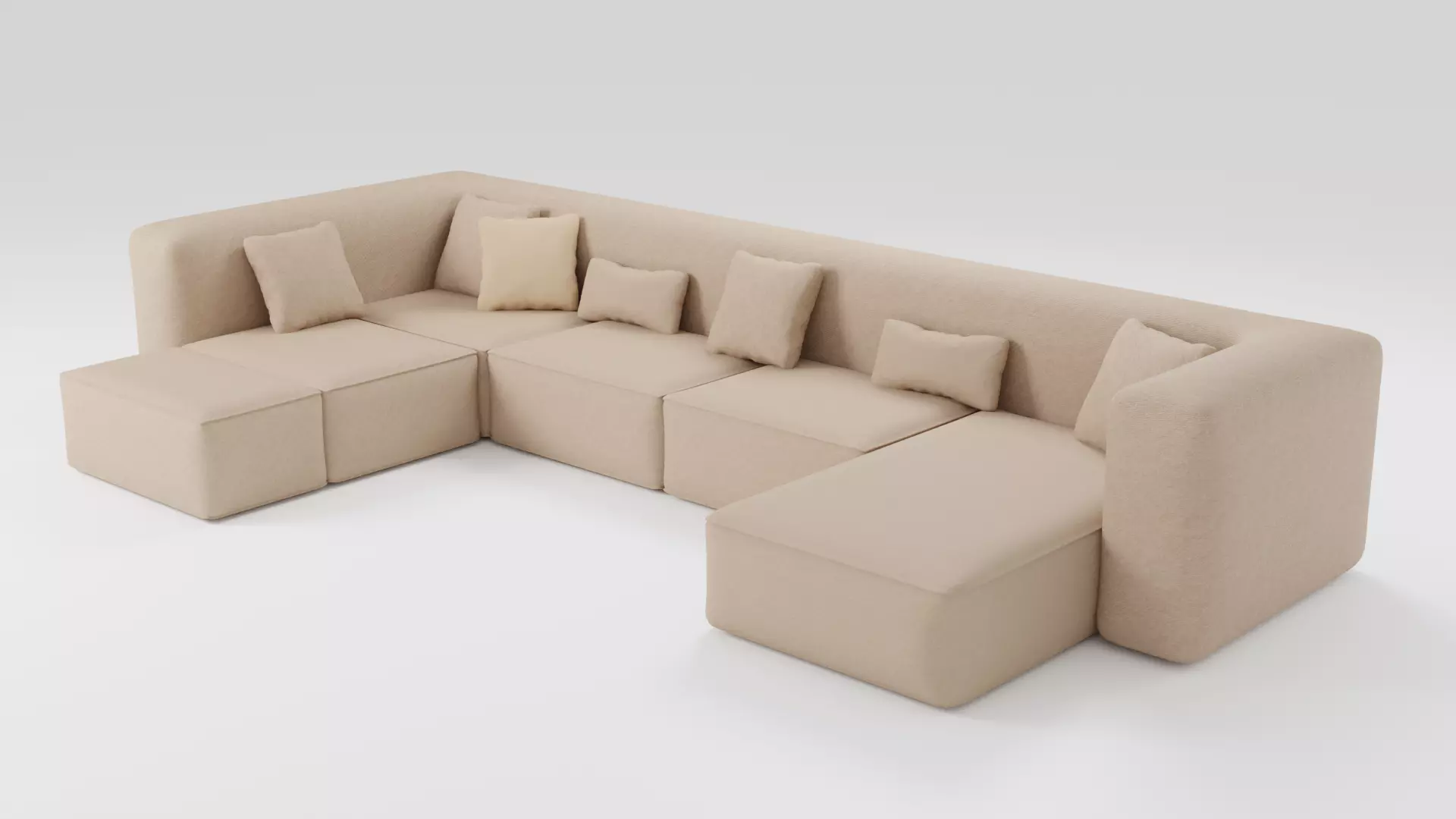 Large comfortable sofa that is ideal for a spacious living room 3D model_0