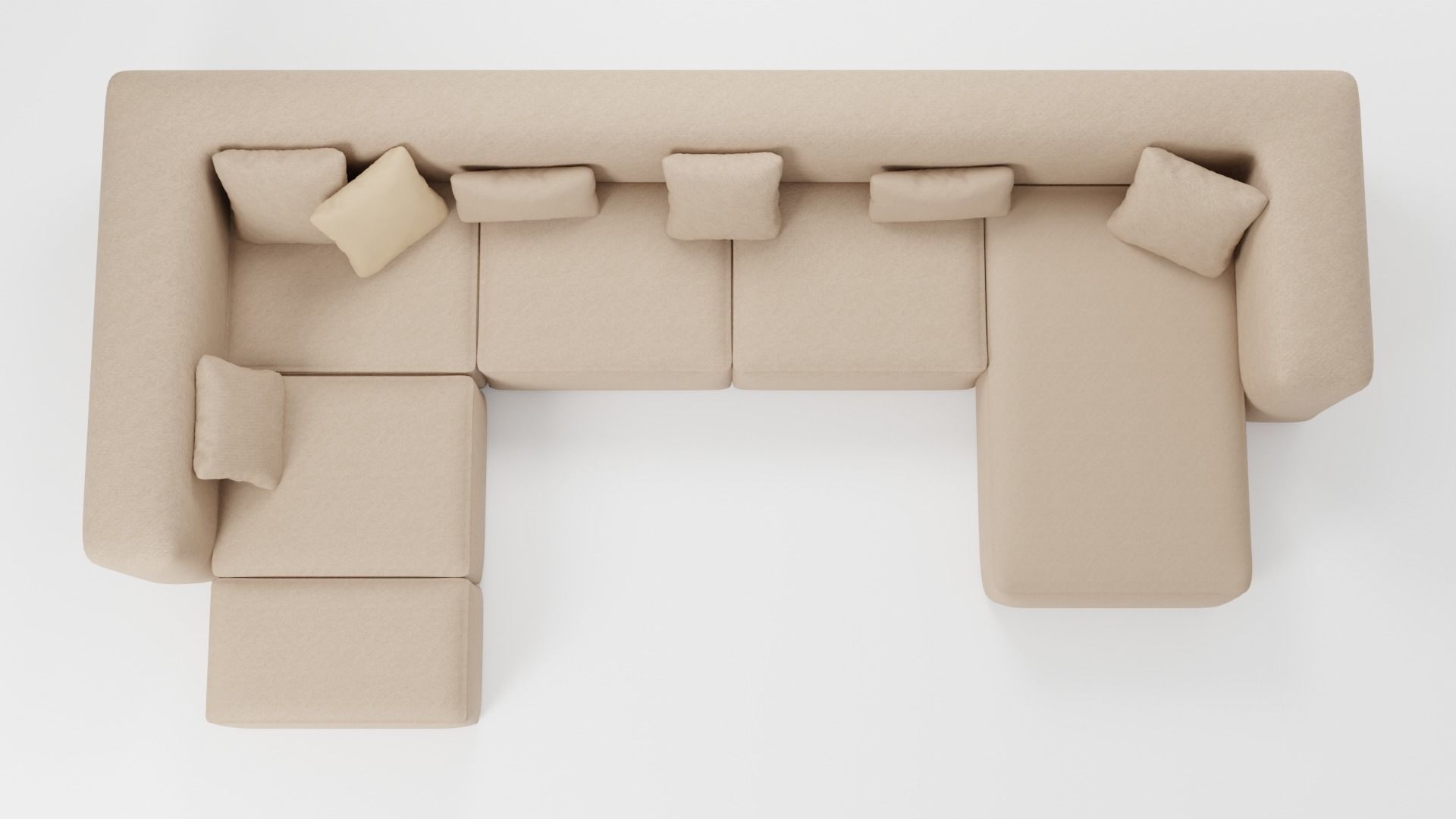 Large comfortable sofa that is ideal for a spacious living room 3D model_5