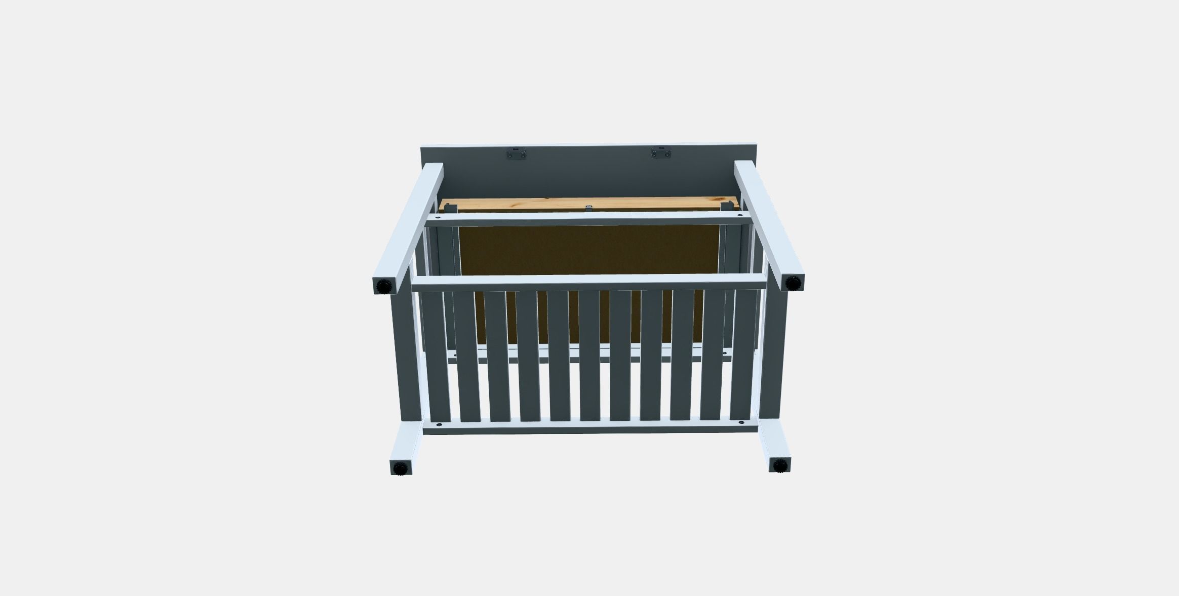 HEMNES Open wash-stand with 1 drawer Low-poly 3D model_7