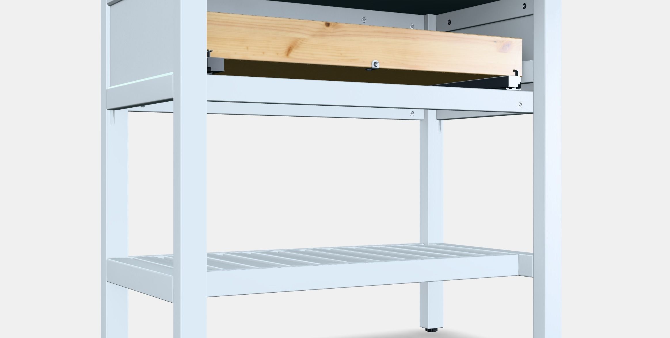 HEMNES Open wash-stand with 1 drawer Low-poly 3D model_2