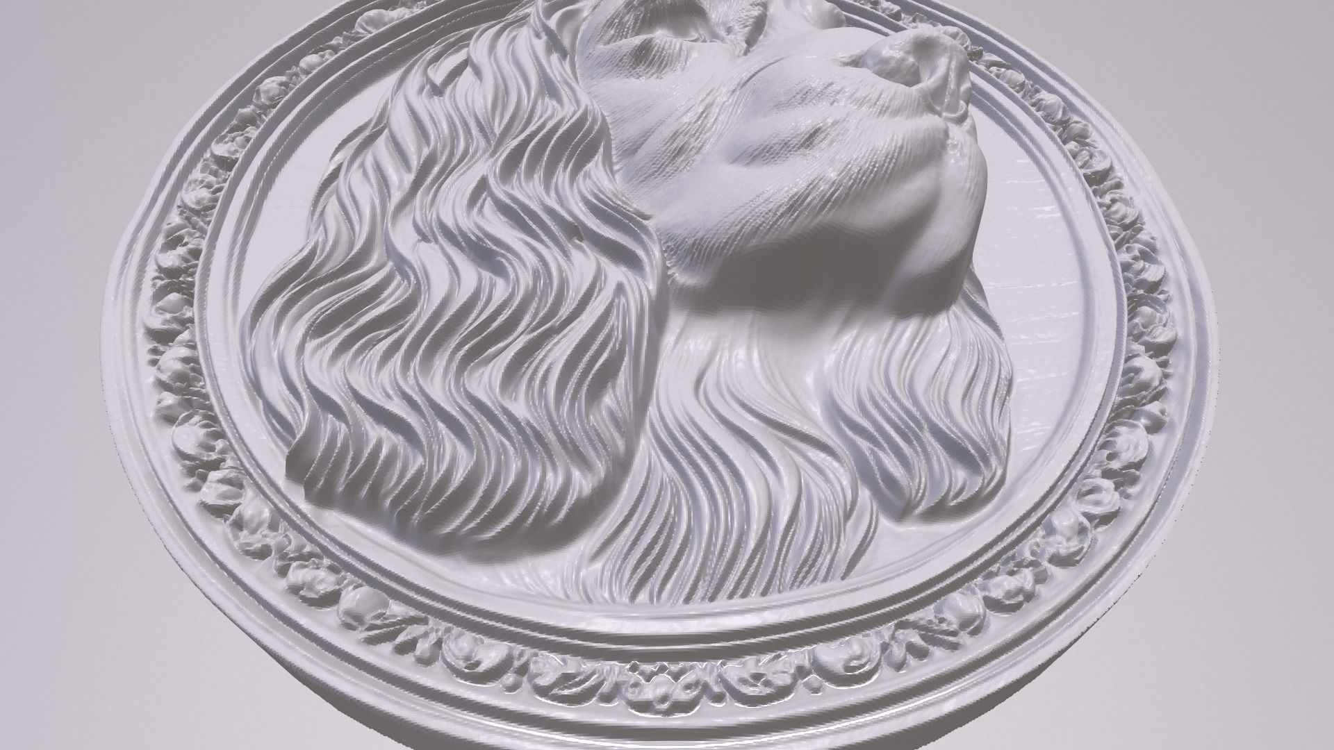 Cocker Spaniel 1 basrelief for 3D printing 3D print model_2