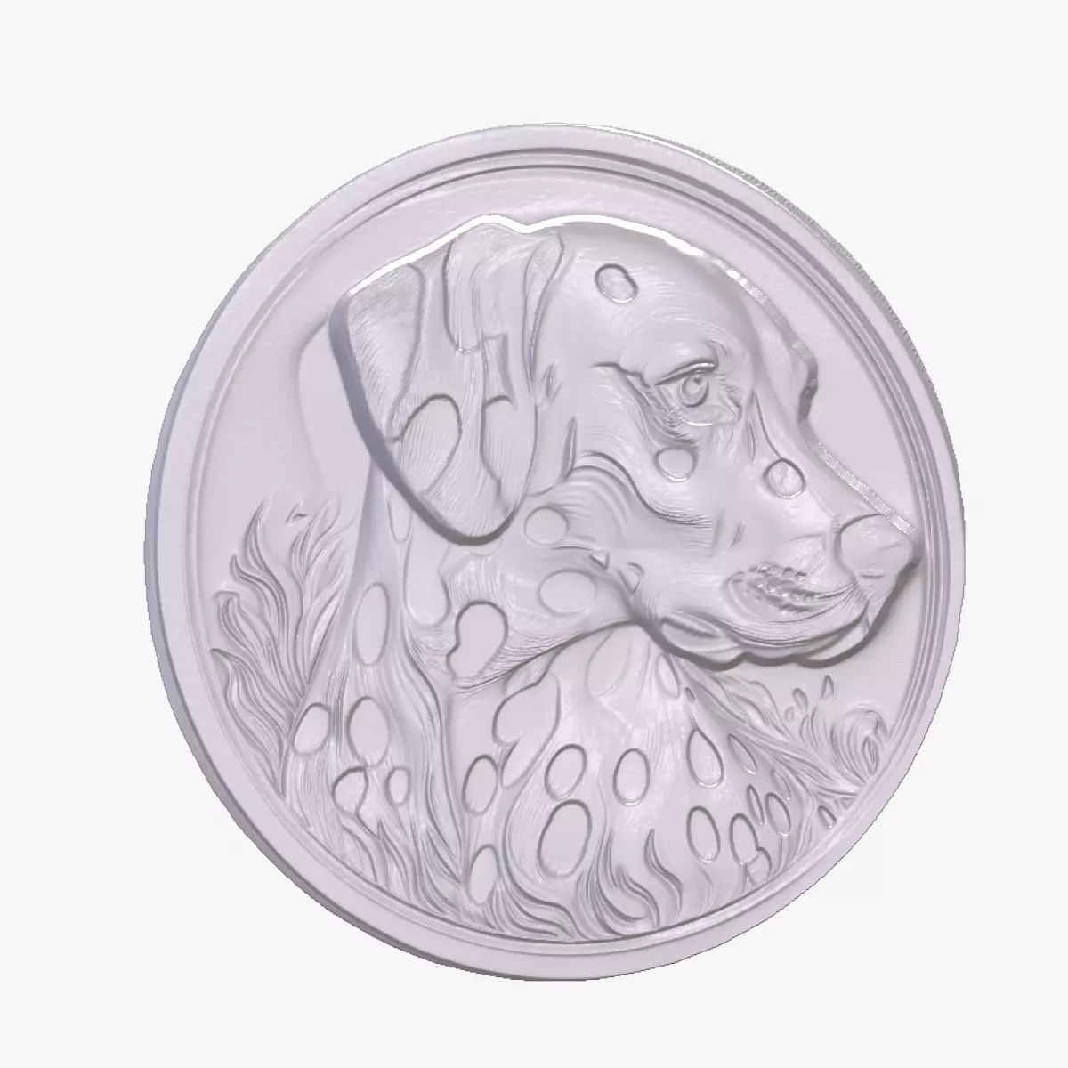 Dalmatian 3 basrelief for 3D printing 3D print model_0