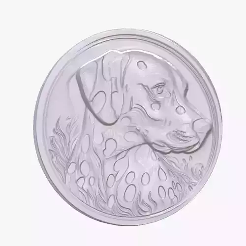 Dalmatian 3 basrelief for 3D printing