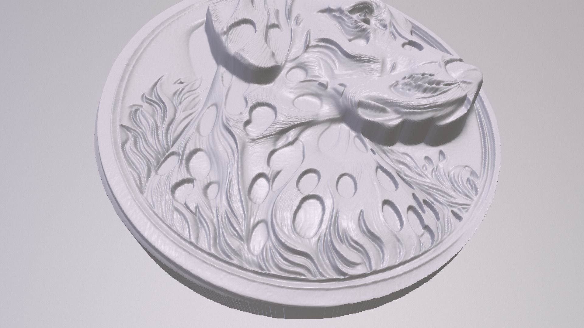 Dalmatian 3 basrelief for 3D printing 3D print model_2