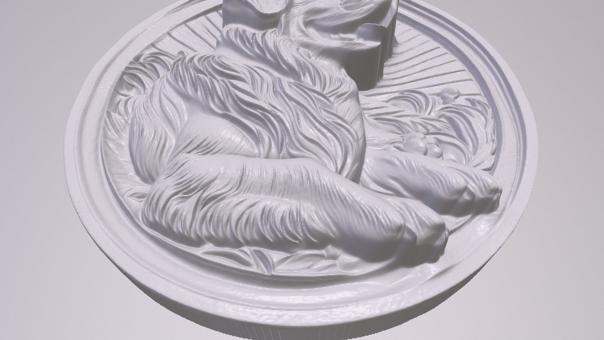 Golden Retriever 1 basrelief for 3D printing 3D print model_2