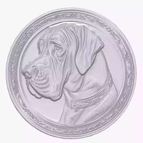 Great Dane 1 basrelief for 3D printing