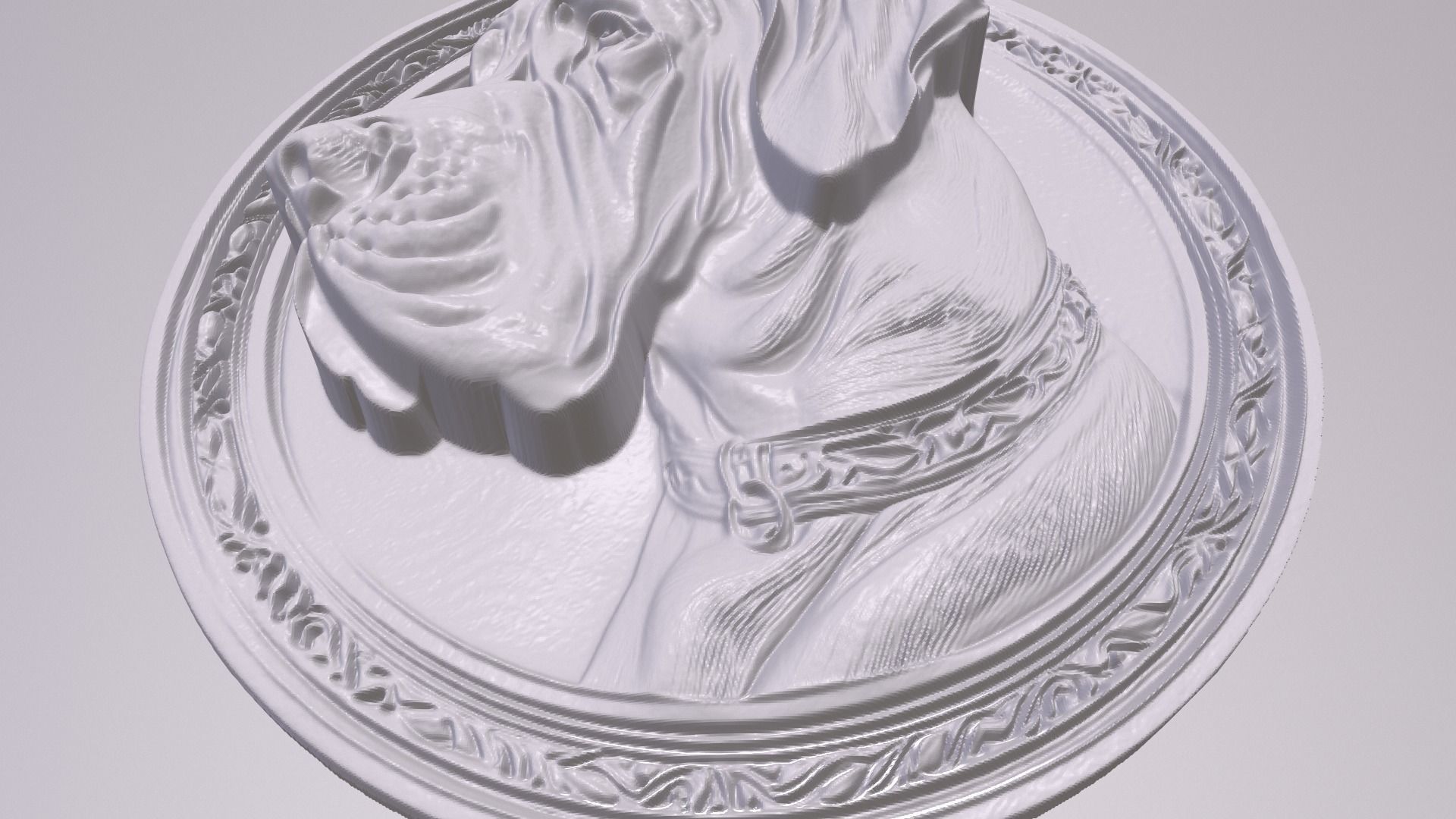 Great Dane 1 basrelief for 3D printing 3D print model_2
