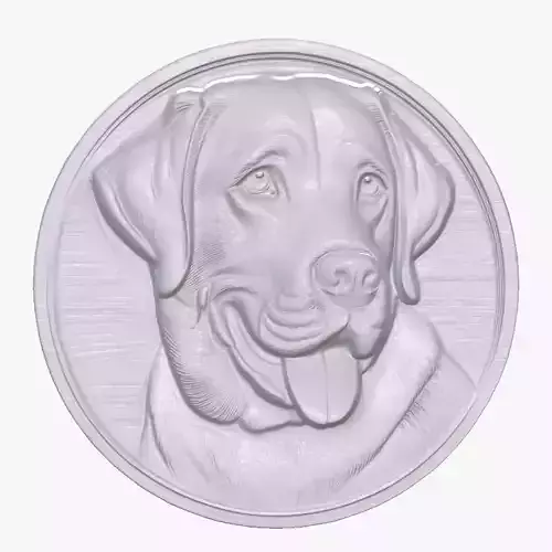 Labrador Retriever 4 basrelief for 3D printing