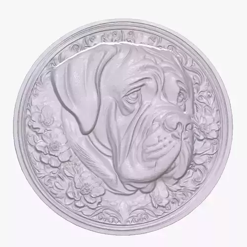 Mastiff 1 basrelief for 3D printing