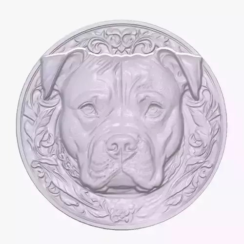 Pit Bull 4 basrelief for 3D printing 3D print model Pit Bull 4 basrelief for 3D printing 3D print model