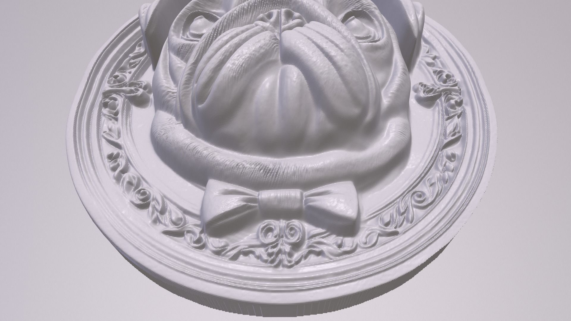 Pug 2 basrelief for 3D printing 3D print model_2