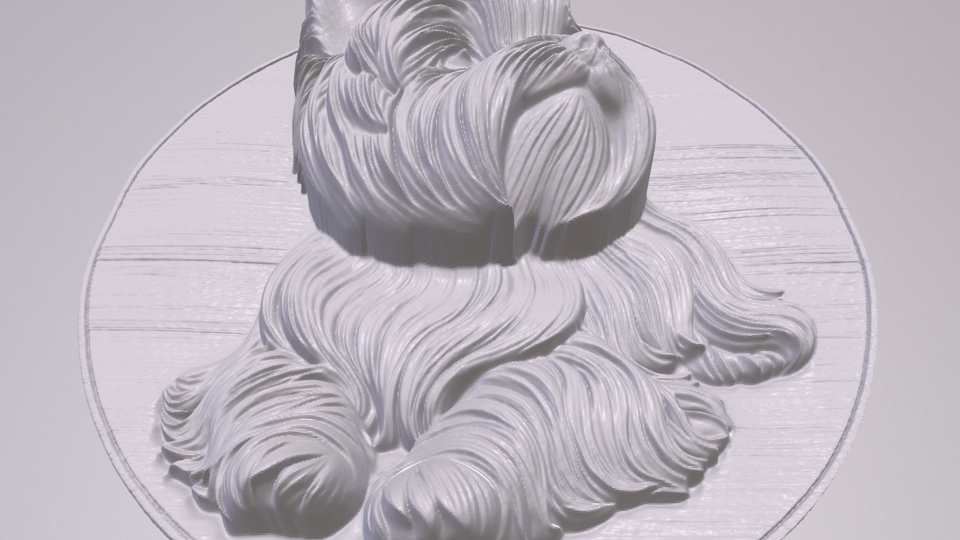 Yorkie 2 basrelief for 3D printing 3D print model_2