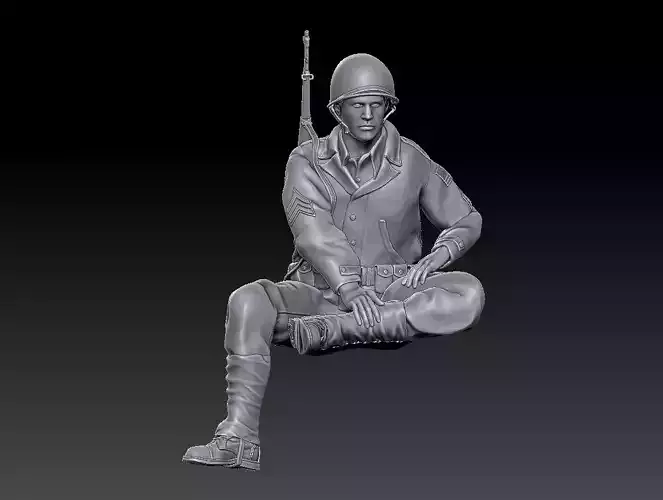 ww2 US M29 Weasel Crew 1-35  3D print model