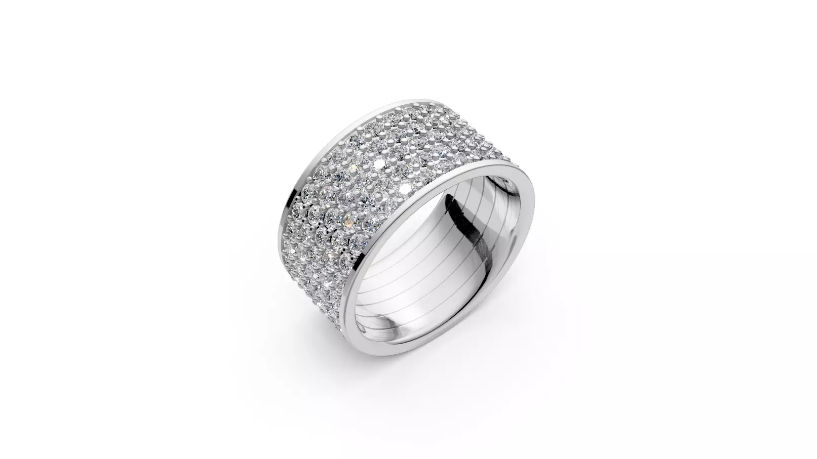 Special Multi-Row Pave Ring JDBCo 3D print model_0