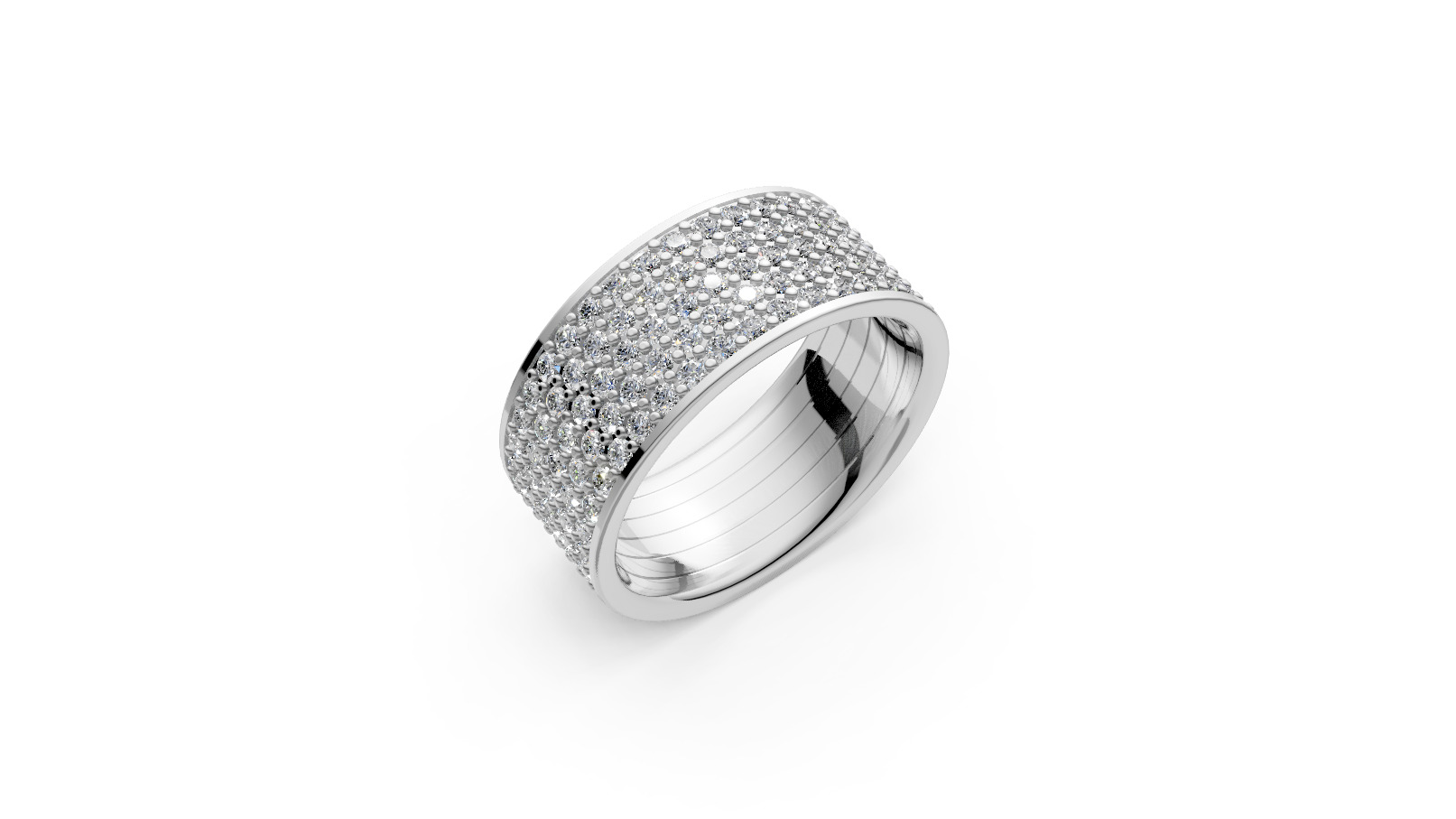 Special Multi-Row Pave Ring JDBCo 3D print model_1