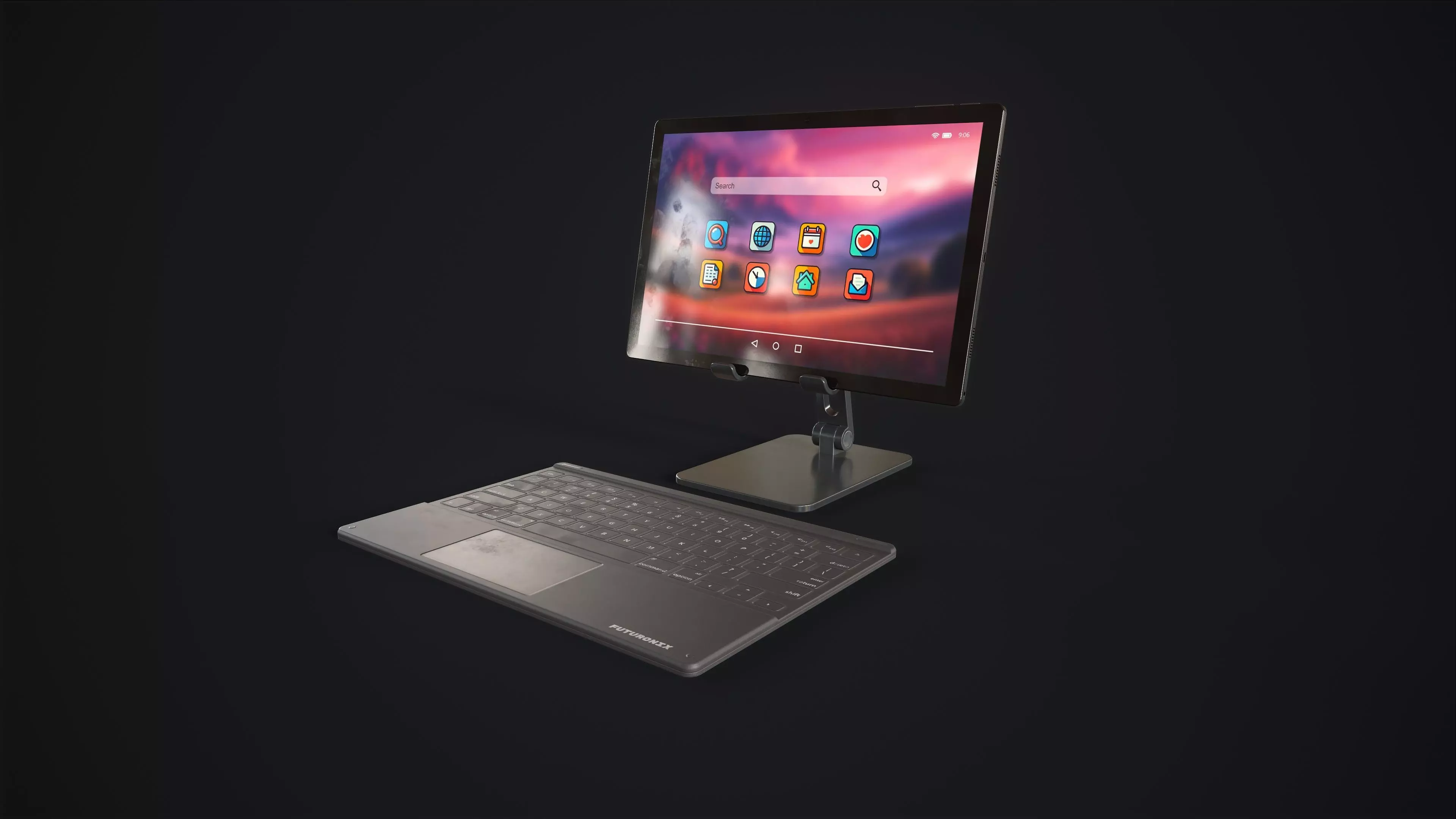 Tablet Low-poly 3D model_0