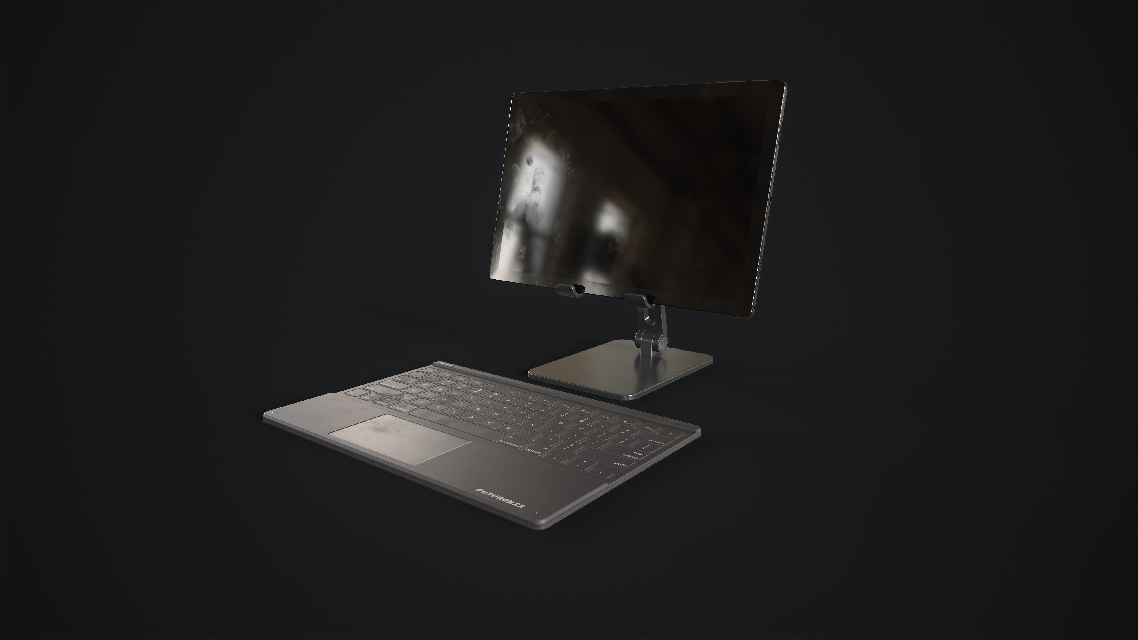 Tablet Low-poly 3D model_1